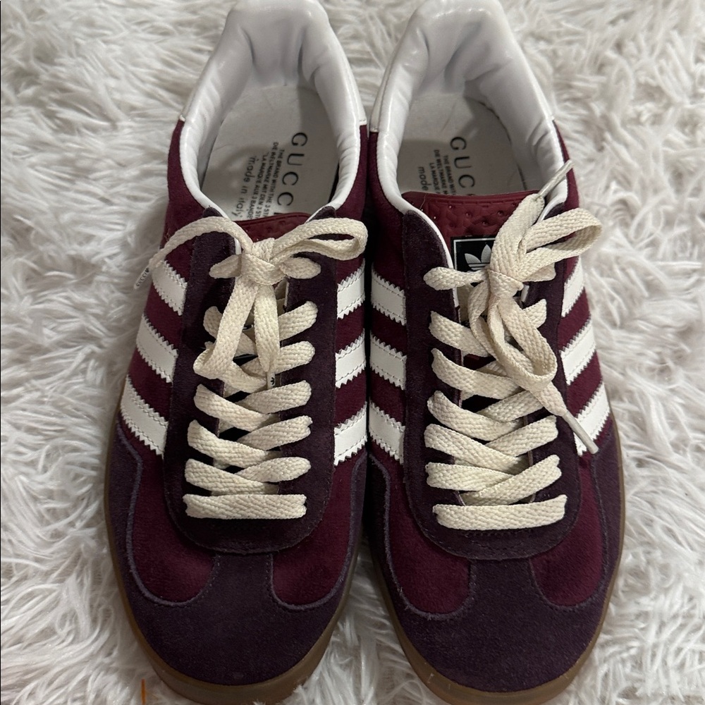 Adidas x Gucci Gazelle in burgundy size 7 men’s - Picture 3 of 14